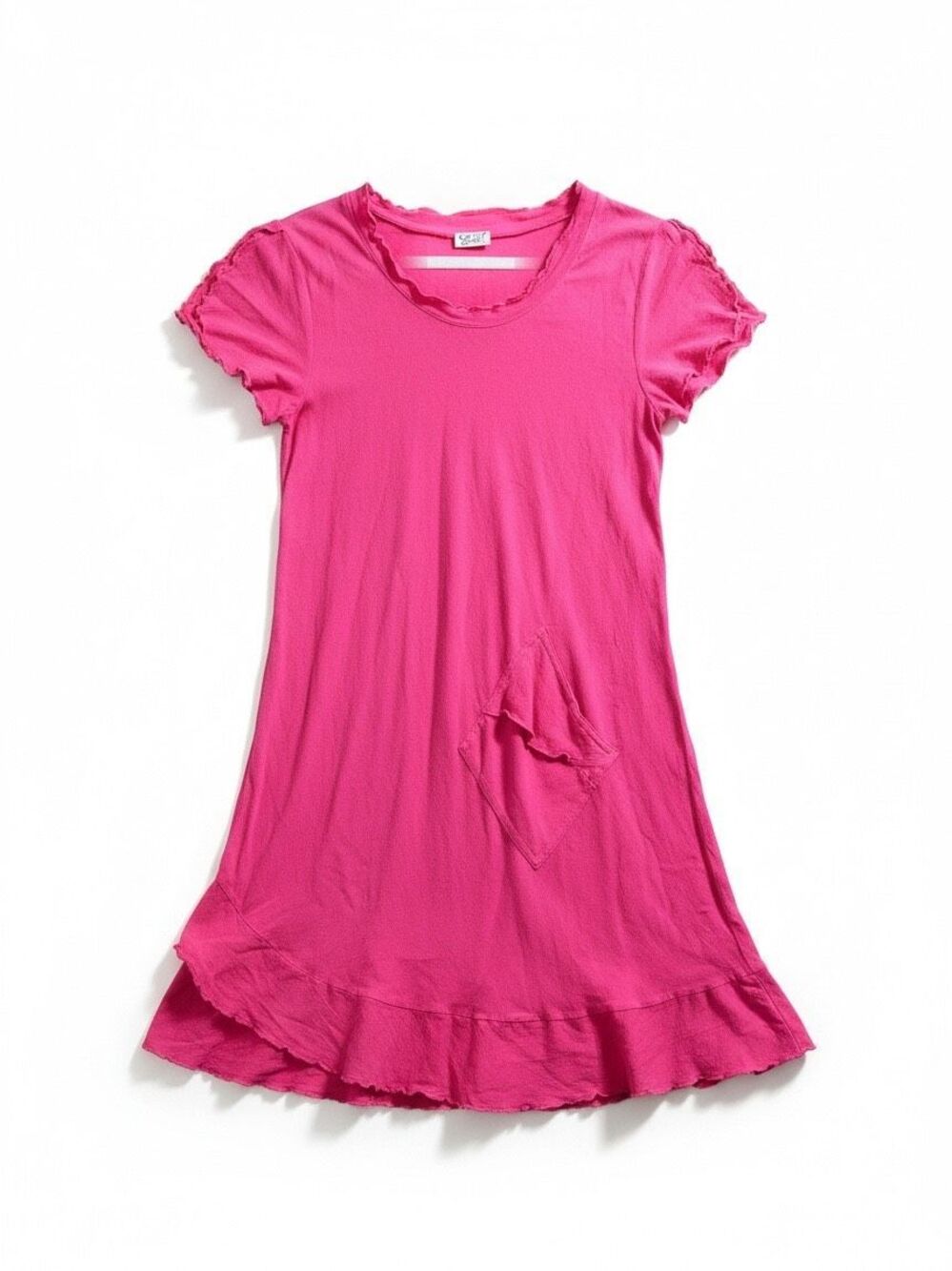 Oh My Gauze 100% Cotton Dress Size 1 Medium Pink Pockets Boxy Lagenlook